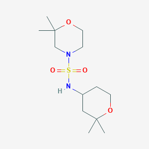 molecular formula C13H26N2O4S B7446309 N-(2,2-dimethyloxan-4-yl)-2,2-dimethylmorpholine-4-sulfonamide 