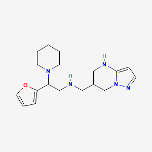 2-(furan-2-yl)-2-piperidin-1-yl-N-(4,5,6,7-tetrahydropyrazolo[1,5-a]pyrimidin-6-ylmethyl)ethanamine