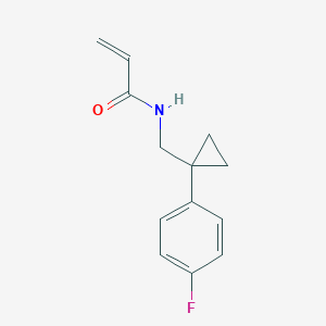 molecular formula C13H14FNO B7446346 N-{[1-(4-fluorophenyl)cyclopropyl]methyl}prop-2-enamide 