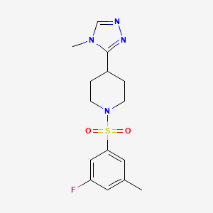 1-(3-Fluoro-5-methylphenyl)sulfonyl-4-(4-methyl-1,2,4-triazol-3-yl)piperidine