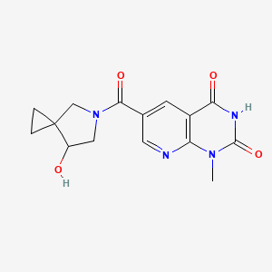 molecular formula C15H16N4O4 B7446387 6-(7-Hydroxy-5-azaspiro[2.4]heptane-5-carbonyl)-1-methylpyrido[2,3-d]pyrimidine-2,4-dione 