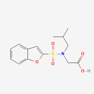 2-[1-Benzofuran-2-ylsulfonyl(2-methylpropyl)amino]acetic acid