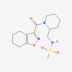 N-[[1-(4,5,6,7-tetrahydro-1,2-benzoxazole-3-carbonyl)piperidin-2-yl]methyl]methanesulfonamide