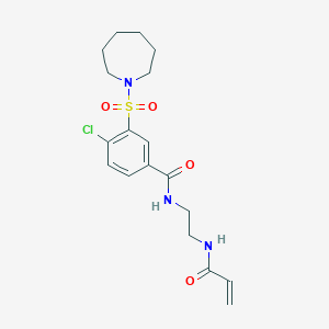 N-(2-{[3-(azepane-1-sulfonyl)-4-chlorophenyl]formamido}ethyl)prop-2-enamide