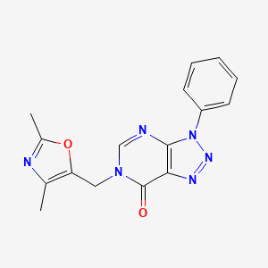 6-[(2,4-Dimethyl-1,3-oxazol-5-yl)methyl]-3-phenyltriazolo[4,5-d]pyrimidin-7-one