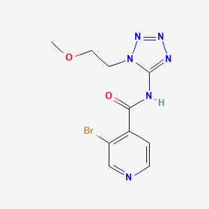 molecular formula C10H11BrN6O2 B7446497 3-bromo-N-[1-(2-methoxyethyl)tetrazol-5-yl]pyridine-4-carboxamide 