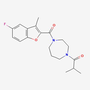 1-[4-(5-Fluoro-3-methyl-1-benzofuran-2-carbonyl)-1,4-diazepan-1-yl]-2-methylpropan-1-one