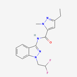 N-[1-(2,2-difluoroethyl)indazol-3-yl]-5-ethyl-2-methylpyrazole-3-carboxamide