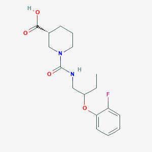 (3R)-1-[2-(2-fluorophenoxy)butylcarbamoyl]piperidine-3-carboxylic acid