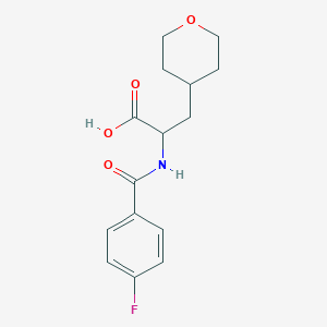 2-[(4-Fluorobenzoyl)amino]-3-(oxan-4-yl)propanoic acid