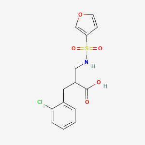 2-[(2-Chlorophenyl)methyl]-3-(furan-3-ylsulfonylamino)propanoic acid