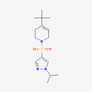 molecular formula C15H25N3O2S B7446662 4-tert-butyl-1-(1-propan-2-ylpyrazol-4-yl)sulfonyl-3,6-dihydro-2H-pyridine 