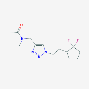 N-[[1-[2-(2,2-difluorocyclopentyl)ethyl]triazol-4-yl]methyl]-N-methylacetamide