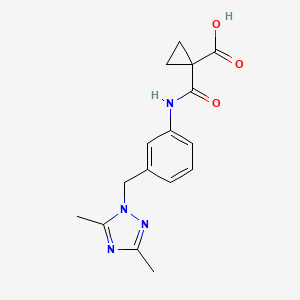 1-[[3-[(3,5-Dimethyl-1,2,4-triazol-1-yl)methyl]phenyl]carbamoyl]cyclopropane-1-carboxylic acid