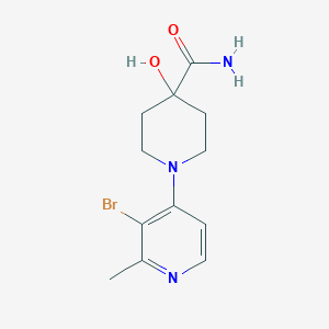 1-(3-Bromo-2-methylpyridin-4-yl)-4-hydroxypiperidine-4-carboxamide