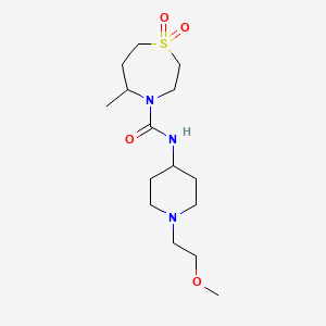 N-[1-(2-methoxyethyl)piperidin-4-yl]-5-methyl-1,1-dioxo-1,4-thiazepane-4-carboxamide