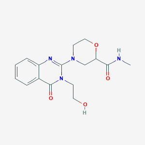 4-[3-(2-hydroxyethyl)-4-oxoquinazolin-2-yl]-N-methylmorpholine-2-carboxamide