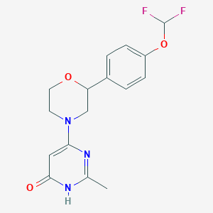 4-[2-[4-(difluoromethoxy)phenyl]morpholin-4-yl]-2-methyl-1H-pyrimidin-6-one