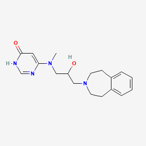 4-[[2-hydroxy-3-(1,2,4,5-tetrahydro-3-benzazepin-3-yl)propyl]-methylamino]-1H-pyrimidin-6-one