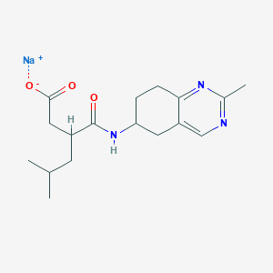 Sodium;5-methyl-3-[(2-methyl-5,6,7,8-tetrahydroquinazolin-6-yl)carbamoyl]hexanoate