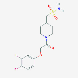 [1-[2-(3,4-Difluorophenoxy)acetyl]piperidin-4-yl]methanesulfonamide