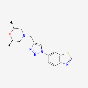 (2R,6S)-2,6-dimethyl-4-[[1-(2-methyl-1,3-benzothiazol-6-yl)triazol-4-yl]methyl]morpholine