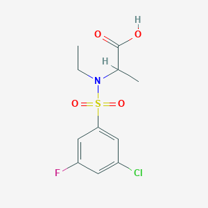 2-[(3-Chloro-5-fluorophenyl)sulfonyl-ethylamino]propanoic acid