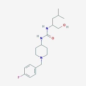 1-[1-[(4-Fluorophenyl)methyl]piperidin-4-yl]-3-(1-hydroxy-4-methylpentan-2-yl)urea