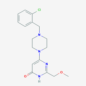 4-[4-[(2-chlorophenyl)methyl]piperazin-1-yl]-2-(methoxymethyl)-1H-pyrimidin-6-one