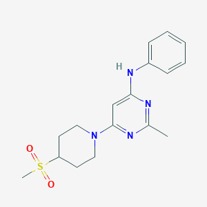 2-methyl-6-(4-methylsulfonylpiperidin-1-yl)-N-phenylpyrimidin-4-amine