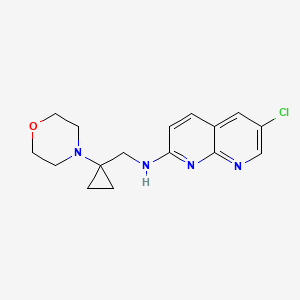 6-chloro-N-[(1-morpholin-4-ylcyclopropyl)methyl]-1,8-naphthyridin-2-amine