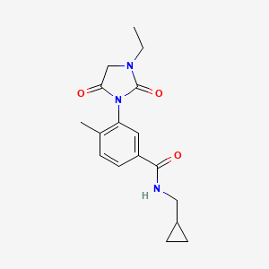 N-(cyclopropylmethyl)-3-(3-ethyl-2,5-dioxoimidazolidin-1-yl)-4-methylbenzamide