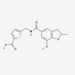 5-[[(7-Methoxy-2-methyl-2,3-dihydro-1-benzofuran-5-carbonyl)amino]methyl]thiophene-2-carboxylic acid