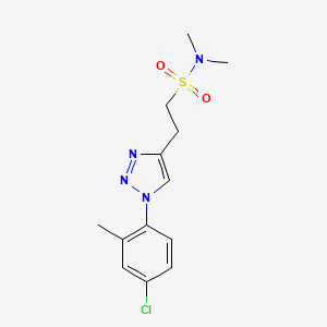 2-[1-(4-chloro-2-methylphenyl)triazol-4-yl]-N,N-dimethylethanesulfonamide