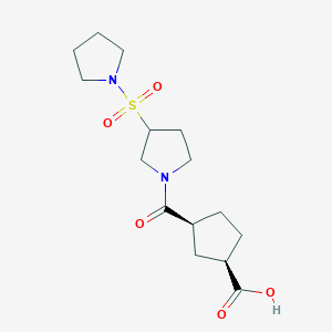 (1R,3S)-3-(3-pyrrolidin-1-ylsulfonylpyrrolidine-1-carbonyl)cyclopentane-1-carboxylic acid