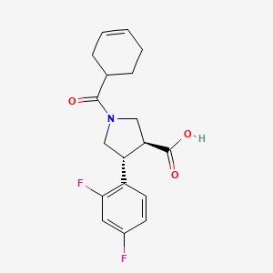 (3S,4R)-1-(cyclohex-3-ene-1-carbonyl)-4-(2,4-difluorophenyl)pyrrolidine-3-carboxylic acid