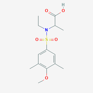 molecular formula C14H21NO5S B7446849 2-[Ethyl-(4-methoxy-3,5-dimethylphenyl)sulfonylamino]propanoic acid 