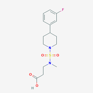 3-[[4-(3-Fluorophenyl)piperidin-1-yl]sulfonyl-methylamino]propanoic acid