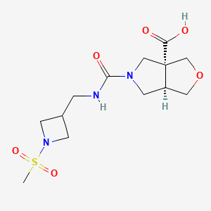 (3aR,6aR)-5-[(1-methylsulfonylazetidin-3-yl)methylcarbamoyl]-3,4,6,6a-tetrahydro-1H-furo[3,4-c]pyrrole-3a-carboxylic acid