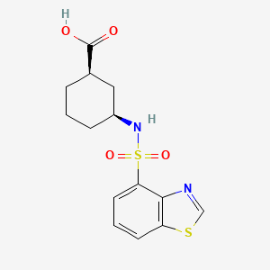 (1R,3S)-3-(1,3-benzothiazol-4-ylsulfonylamino)cyclohexane-1-carboxylic acid