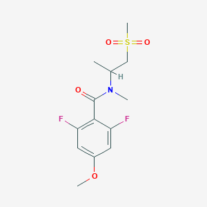 molecular formula C13H17F2NO4S B7446894 2,6-difluoro-4-methoxy-N-methyl-N-(1-methylsulfonylpropan-2-yl)benzamide 