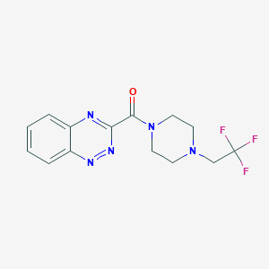 molecular formula C14H14F3N5O B7446899 1,2,4-Benzotriazin-3-yl-[4-(2,2,2-trifluoroethyl)piperazin-1-yl]methanone 