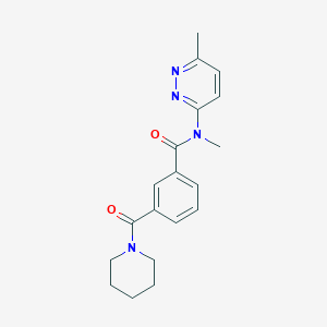 N-methyl-N-(6-methylpyridazin-3-yl)-3-(piperidine-1-carbonyl)benzamide