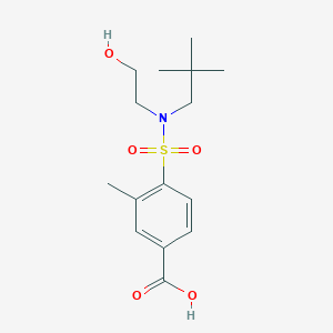 4-[2,2-Dimethylpropyl(2-hydroxyethyl)sulfamoyl]-3-methylbenzoic acid