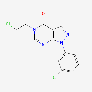 1-(3-Chlorophenyl)-5-(2-chloroprop-2-enyl)pyrazolo[3,4-d]pyrimidin-4-one