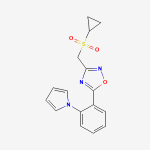 3-(Cyclopropylsulfonylmethyl)-5-(2-pyrrol-1-ylphenyl)-1,2,4-oxadiazole