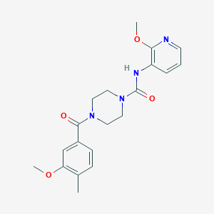 molecular formula C20H24N4O4 B7446942 4-(3-methoxy-4-methylbenzoyl)-N-(2-methoxypyridin-3-yl)piperazine-1-carboxamide 