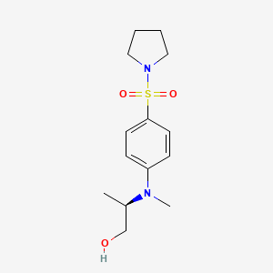 molecular formula C14H22N2O3S B7446946 (2R)-2-(N-methyl-4-pyrrolidin-1-ylsulfonylanilino)propan-1-ol 