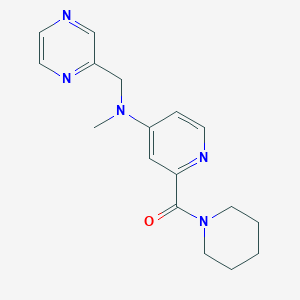 molecular formula C17H21N5O B7446947 [4-[Methyl(pyrazin-2-ylmethyl)amino]pyridin-2-yl]-piperidin-1-ylmethanone 