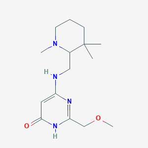 molecular formula C15H26N4O2 B7446962 2-(methoxymethyl)-4-[(1,3,3-trimethylpiperidin-2-yl)methylamino]-1H-pyrimidin-6-one 